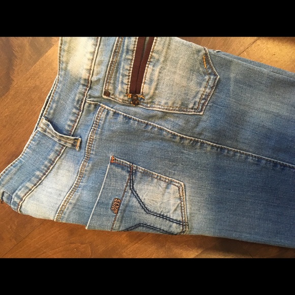 Miss sixty washed flare jeans / brown trim - Picture 5 of 5